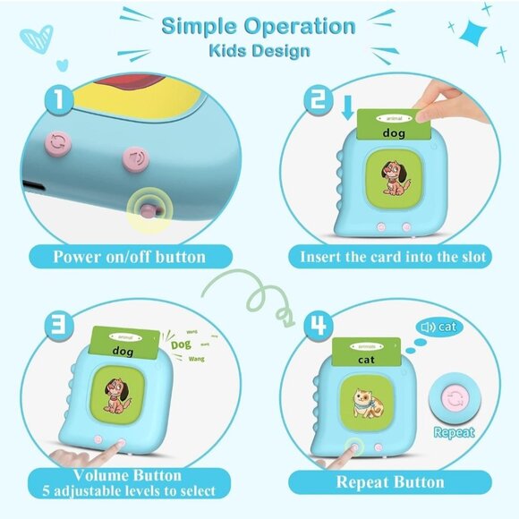 Pocket Flash Card Device- Sight Words- Speech Therapy Learning Tool- Sensory Toy - Picture 5 of 12